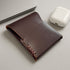 Personalized Vegtanned Leather Slim Minimalist Card Holder – Handmade in USA