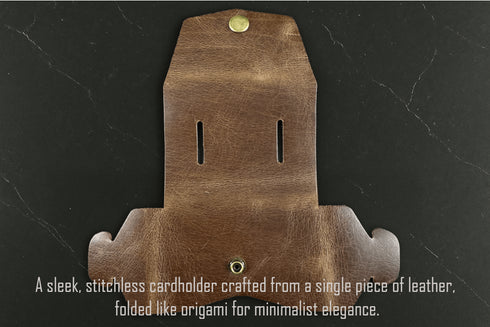Leather Card Holder Without Sewing or Glue | Slim Wallet