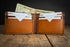 Personalized Leather Wallet - Full Grain Veg Tan Bifold - Handmade in USA