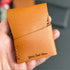 Personalized Vegtanned Leather Slim Minimalist Card Holder – Handmade in USA