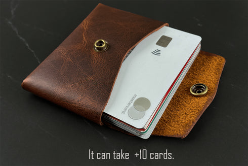 Leather Card Holder Without Sewing or Glue | Slim Wallet