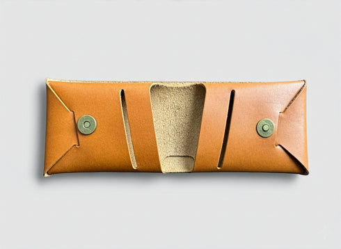 Personalized Origami Leather Wallet: Handmade Minimalist Card Holder