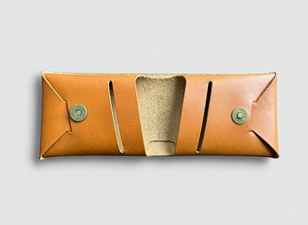 Personalized Origami Leather Wallet: Handmade Minimalist Card Holder