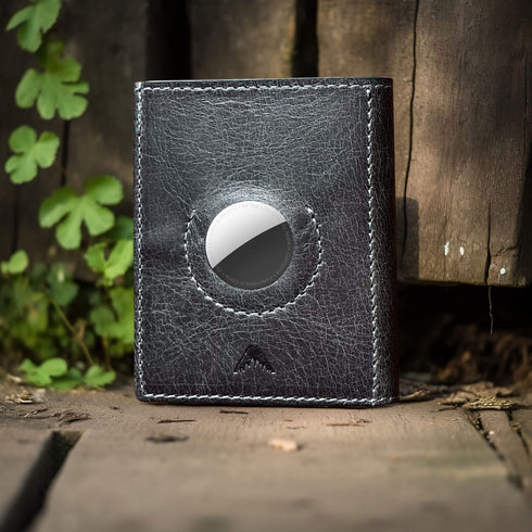 Personalized Trifold AirTag Wallet with Money Pocket