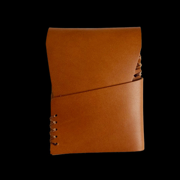 Personalized Vegtanned Leather Slim Minimalist Card Holder – Handmade in USA
