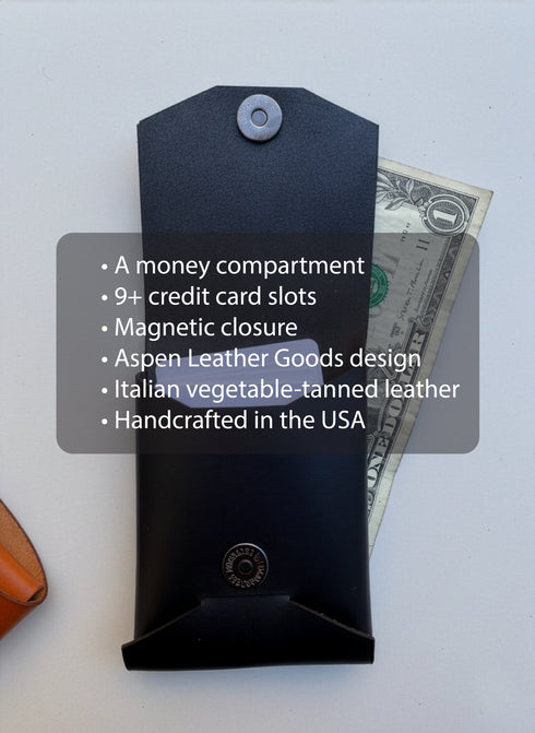 STITCHLESS Handmade Italian Leather ORIGAMI Wallet | Magnetic Closure