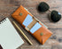Personalized Origami Leather Wallet: Handmade Minimalist Card Holder